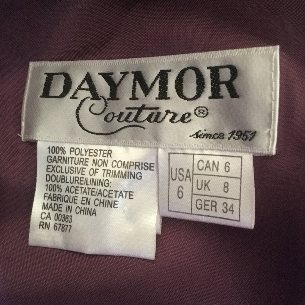 Daymor Couture Mother Bride or Groom Ruffle Off Shoulder Mermaid Gown Size 6 NWT - Picture 9 of 10